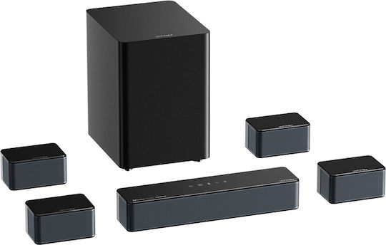 Ultimea Poseidon D80 BOOM Soundbar 7.1 Bluetooth με Ασύρματο Subwoofer και Τηλεχειριστήριο Μαύρο