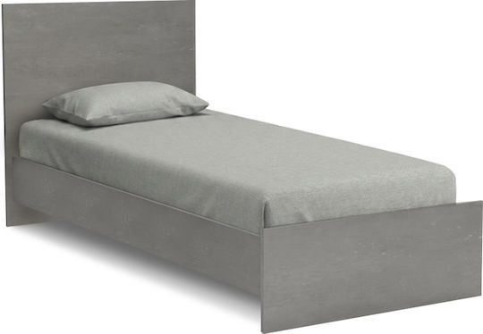 Troy Κρεβάτι Μονό για Στρώμα 100x200cm Γκρι Troy Κρεβάτι Μονό για Στρώμα 100x200cm Γκρι