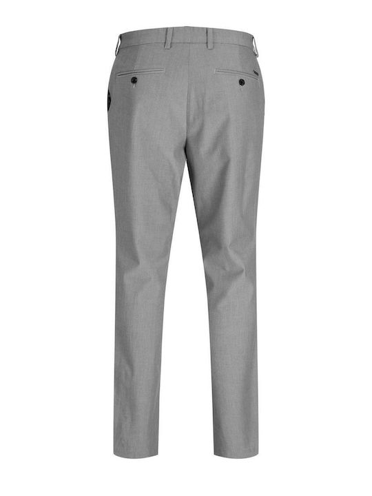 Chino Trousers Elastic Grey Melange Gray