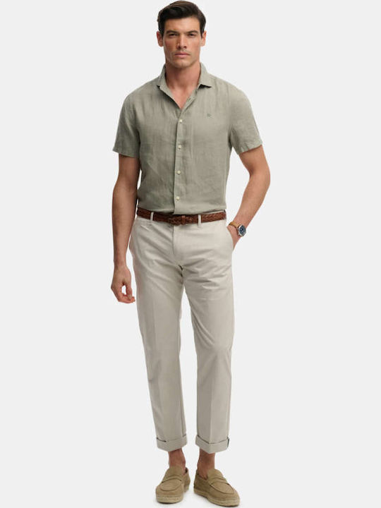 Elastic White Chino Trousers