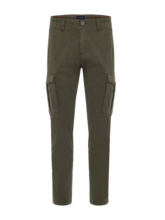 FBM007-03002 Trousers Cargo Elastic in Regular Fit Khaki