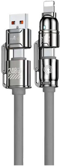 Hyperloq USB to Cable Γκρι 2m 51313187225938