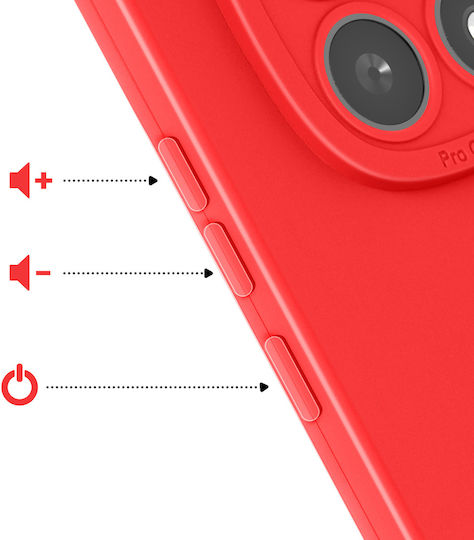 Avizar Калъф Redmi Note 15 В Мек Силикон С Подсилване На Камерата Червен