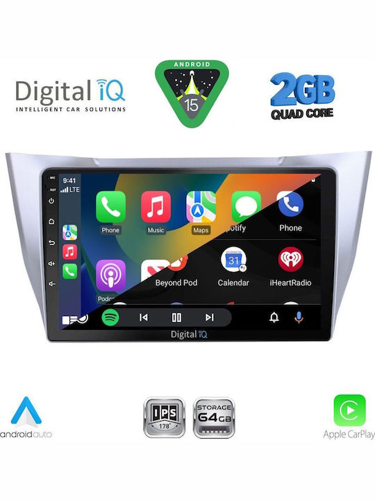 Digital IQ Car Audio System for Lexus RX300 2003-2008 Bluetooth USB WiFi GPS Apple CarPlay Android Auto with 10" Touch Screen