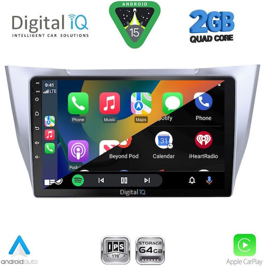 Digital IQ Ηχοσύστημα Αυτοκινήτου για Lexus RX300 2003-2008 (Bluetooth/USB/WiFi/GPS/Apple-Carplay/Android-Auto) με Οθόνη Αφής 10"