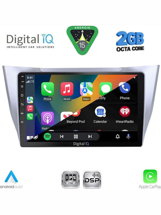 Digital IQ Car Audio System for Lexus RX300 2003-2008 Bluetooth USB WiFi GPS Apple CarPlay Android Auto with 10" Touch Screen