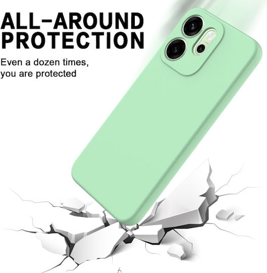 Solid Color Silicone Green Back Cover (Oppo Reno15 Pro 5g)