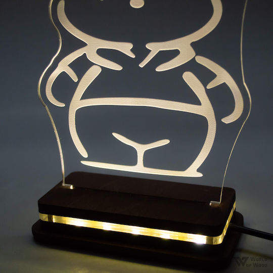 World of Wood Led Παιδικό Διακοσμητικό Φωτιστικό Pochacco Πολύχρωμο 20x14cm