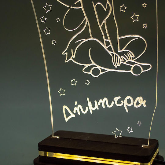 World of Wood LED Kinder Tischlampe Tinker Bell Weiß 21x14cm