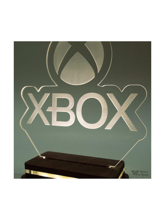 World of Wood Led Kids Decorative Lamp Xbox Logo White 19x17cm