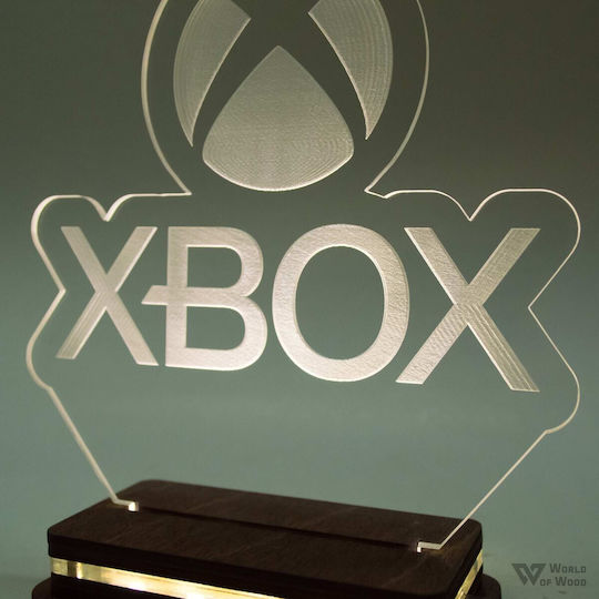 World of Wood LED Kinder Dekorative Lamp Xbox Logo Weiß 19x17cm