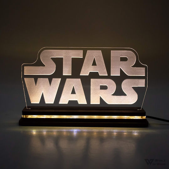 World of Wood LED Kinder Tischlampe Star Wars Bunt 21x12cm