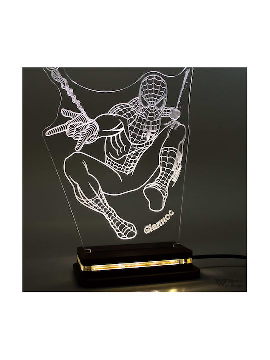 World of Wood Led Kids Decorative Lamp White 19x14cm