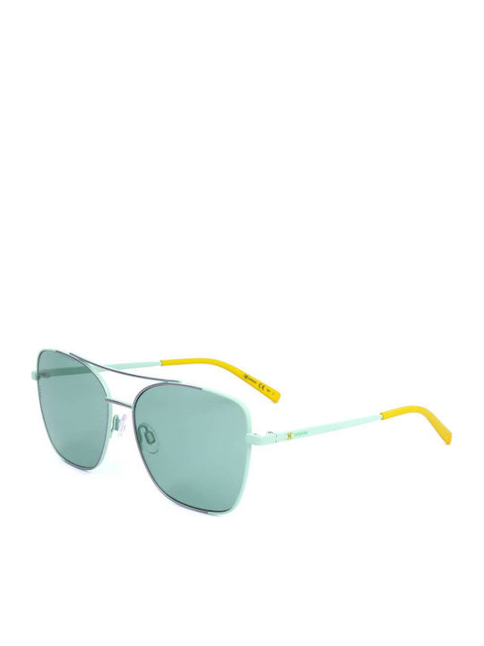 Missoni Ochelari De Soare Pentru Femei Cu Ramă Metalică Turcoaz Și Lentile Turcoaz MMI 0037/S JHD/QT
