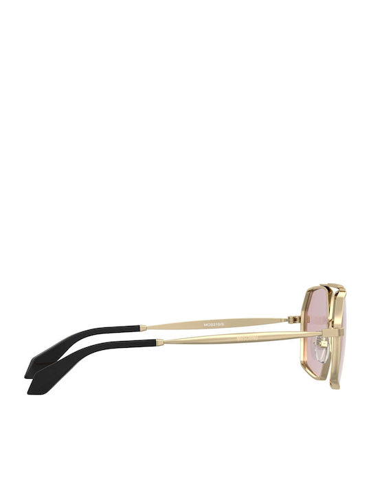 Unisex Sonnenbrillen mit Rosa Metallischem Rahmen und Rosa Gläsern