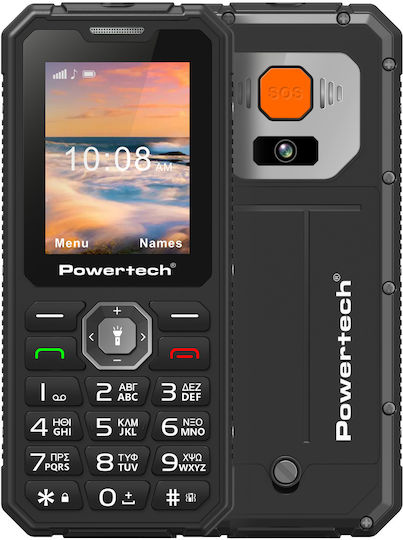 Powertech Sentry Armor Dual SIM Mobile Phone with Buttons Black
