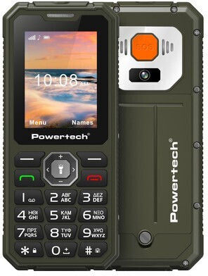 Powertech Sentry Armor Dual SIM Мобилен Телефон с Бутони Хаки