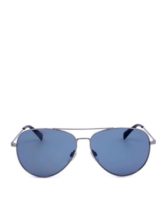 Levi's Sunglasses Gray with Metal Frame & Blue Lens