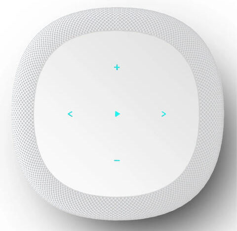 Smart Speaker Wiim Sound 1.8" Touchscreen Microphone Voice Assistant Control Wi-fi Bluetooth White