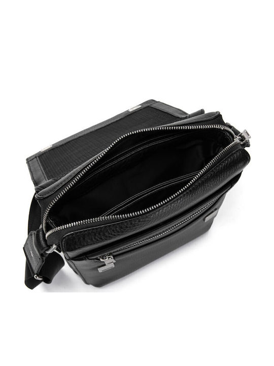 Leder Herren Tasche Schulter / Crossbody Schwarz