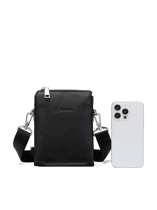 Leder Herren Tasche Schulter / Crossbody Schwarz