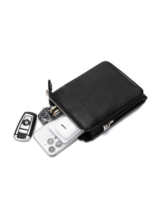 Leder Herren Tasche Schulter / Crossbody Schwarz