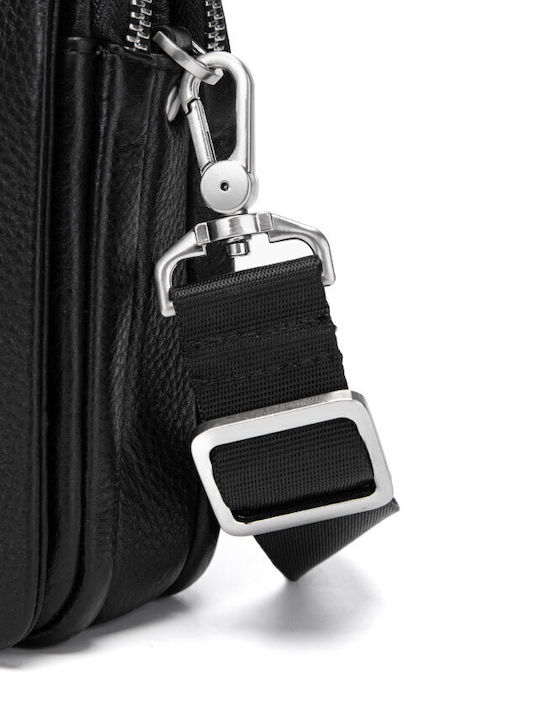 Leder Herren Tasche Schulter / Crossbody Schwarze