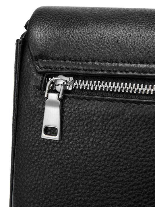 Geantă De Umăr / Tip Crossbody Pentru Bărbați Din Piele Neagră