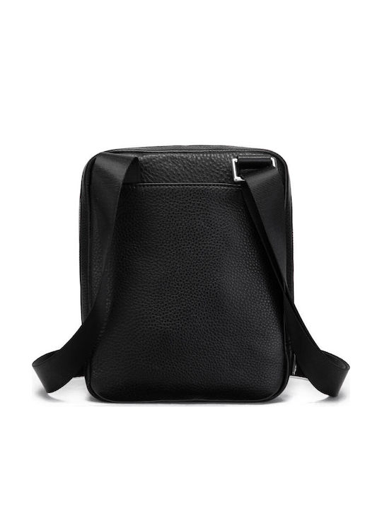 Leather Men's Shoulder / Crossbody Bag Black