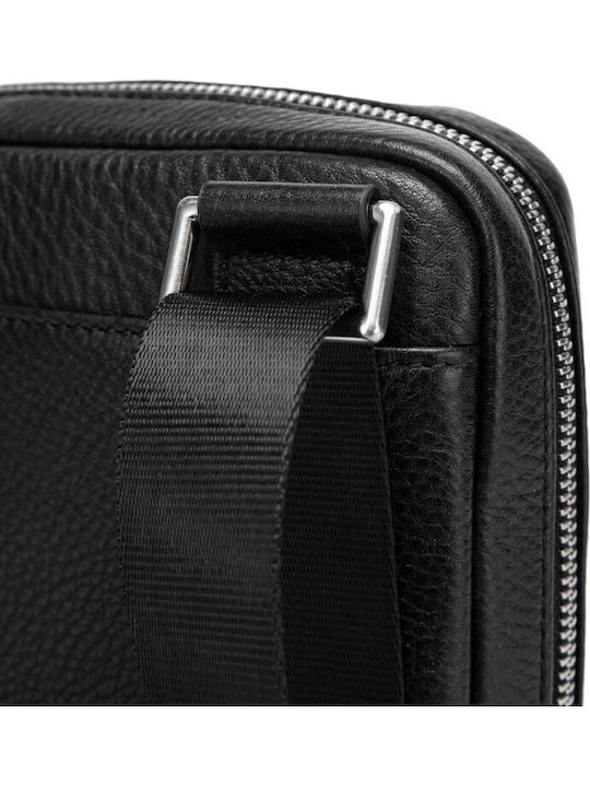 Leather Men's Shoulder / Crossbody Bag Black