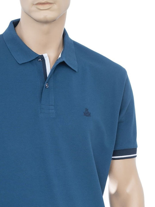 Polo Short Sleeve Blue Navy Blouse