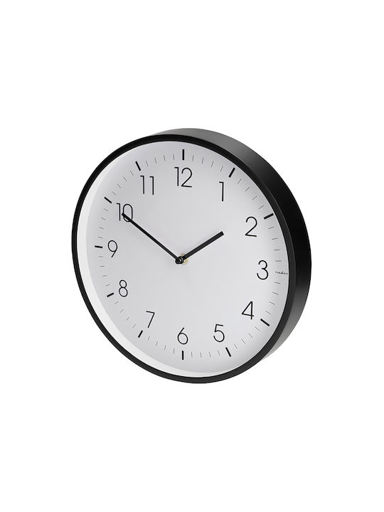 Nedis 30 Cm Wanduhr Leise Bewegung Leichtes Gehäuse Weiße Schwarze