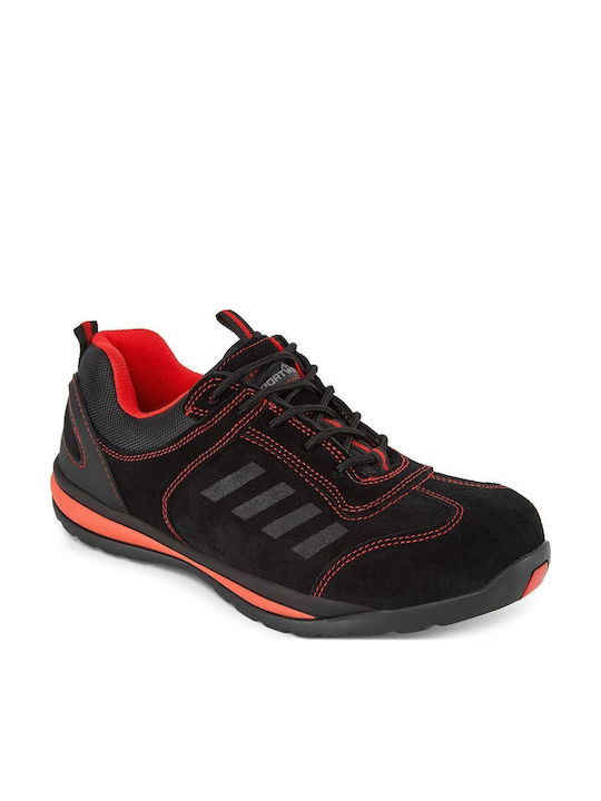 Portwest Pantofi De Lucru Siguranță Negru/Roșu S1P Cu Certificare HRO SRC
