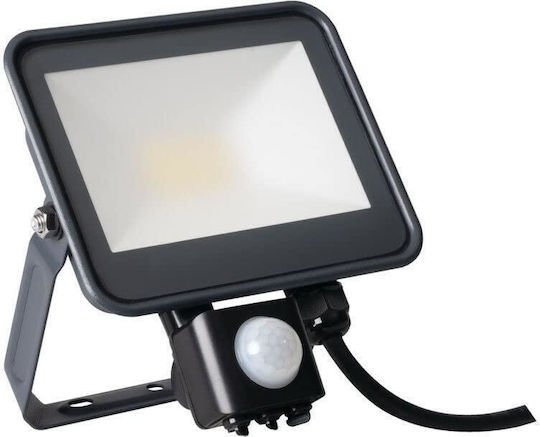 Kanlux Στεγανός Προβολέας LED 10W Φυσικό Λευκό 4000K με Αισθητήρα Κίνησης IP44