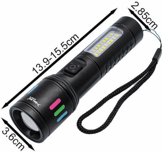 Wiederaufladbar Taschenlampe LED mit maximaler Helligkeit 800lm Weiß