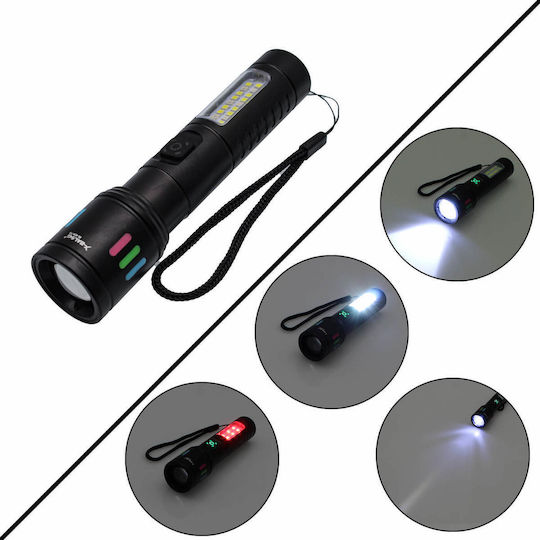 Wiederaufladbar Taschenlampe LED mit maximaler Helligkeit 800lm Weiß