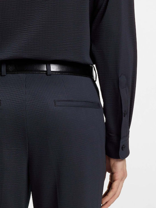 Roan Μακρυμάνικo Πουκάμισο σε Κανονική Γραμμή Dark Blue