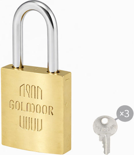 Golddoor Alamă Lăcăt Potcoavă cu cheie 1buc