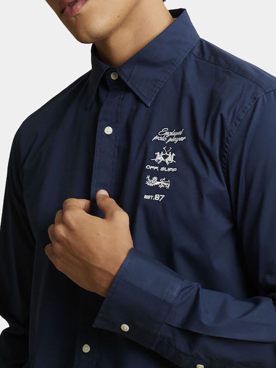 Mănecă Lungă Cămașă Regular Fit Darkblue