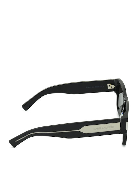 Ysl Women's Sunglasses with Black Plastic Frame and Black Lens SL 617 001
