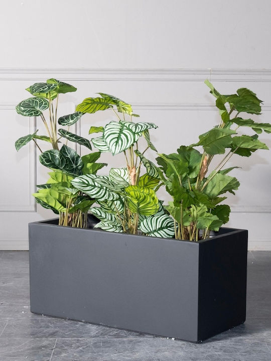 Supergreens Planter Ceramic Gray 80x37x37cm.