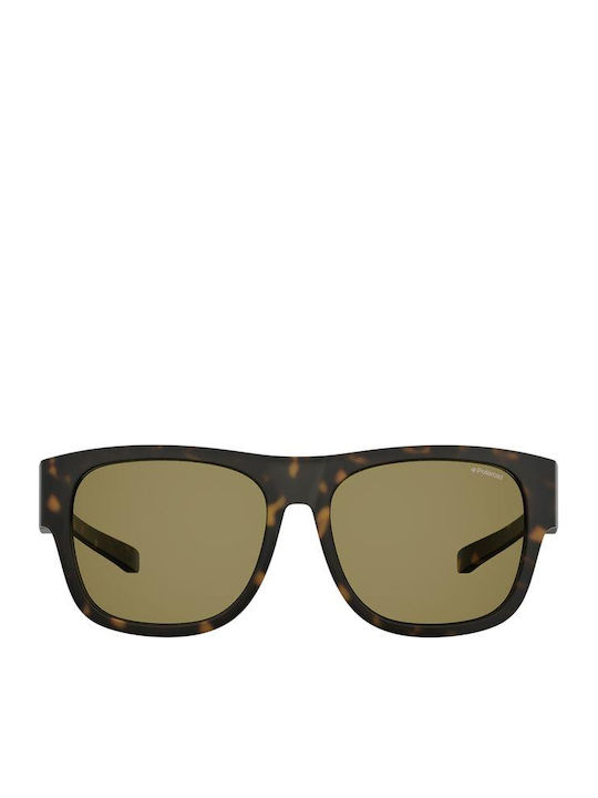 Polaroid Men's Sunglasses with Brown Tartaruga Plastic Frame and Brown Polarized Lens