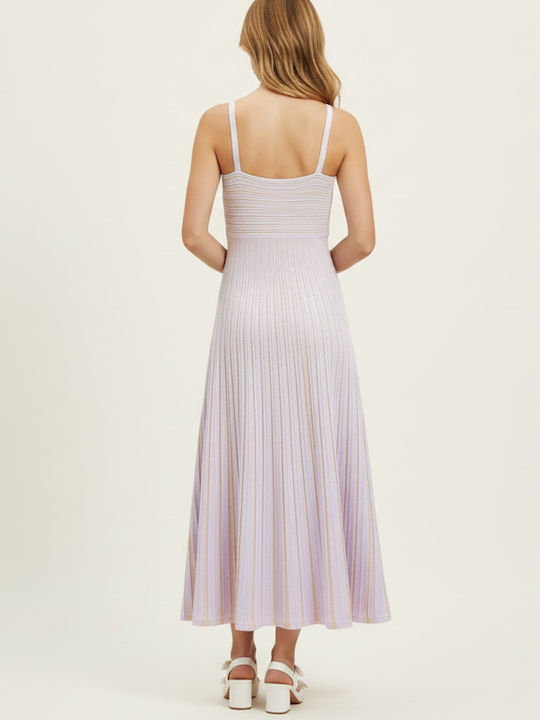 Summer Maxi Evening Dress Yellow/Lilac