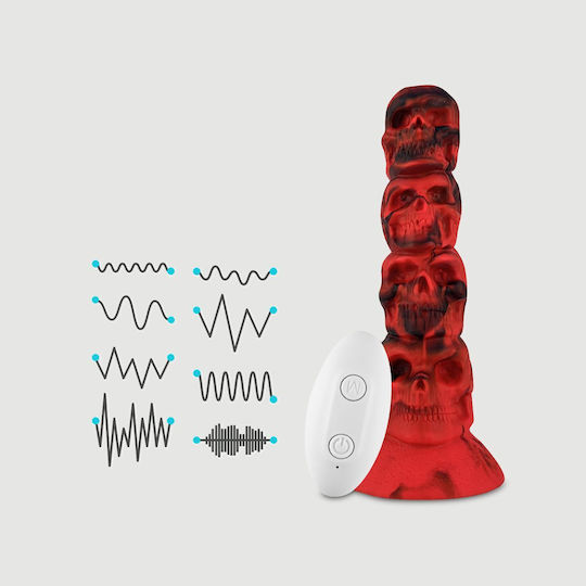 Realistischer Vibrator mit Fernbedienung Rot