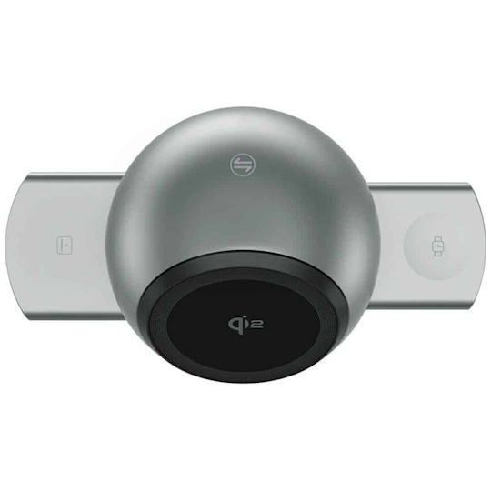 4Smarts Kabelloser Qi2 Ladegerät Grau (Chargebot Sound)