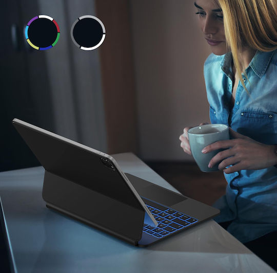 Πληκτρολόγιο Ipad Air 13 Pro 12,9 Magic Trackpad Omoton Kc007 Azerty Μαύρο