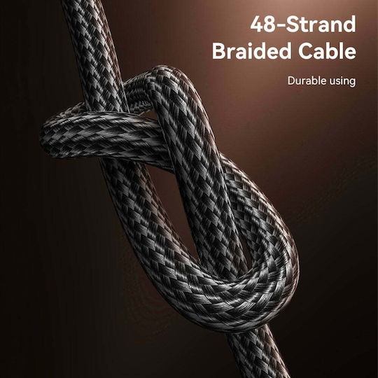 Yesido Braided USB 2.0 Cable USB-C male - USB-C 60W Μαύρο 1.2m