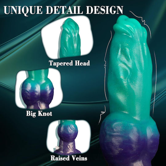 Реалистично дилдо Inflatable Зелен 20.5см