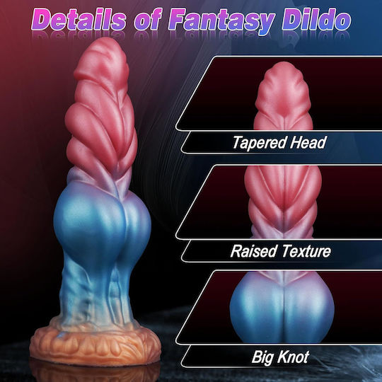 Ρεαλιστικό Dildo με Όρχεις και Βεντούζα Ροζ 22cm
