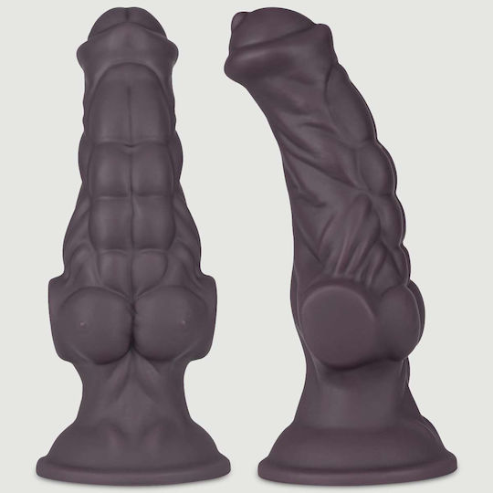 Ρεαλιστικό Dildo με Βεντούζα Καφέ 20.5cm